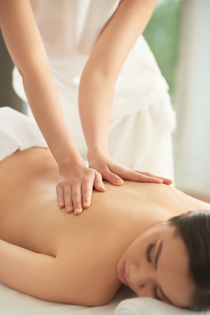 Professional back massage